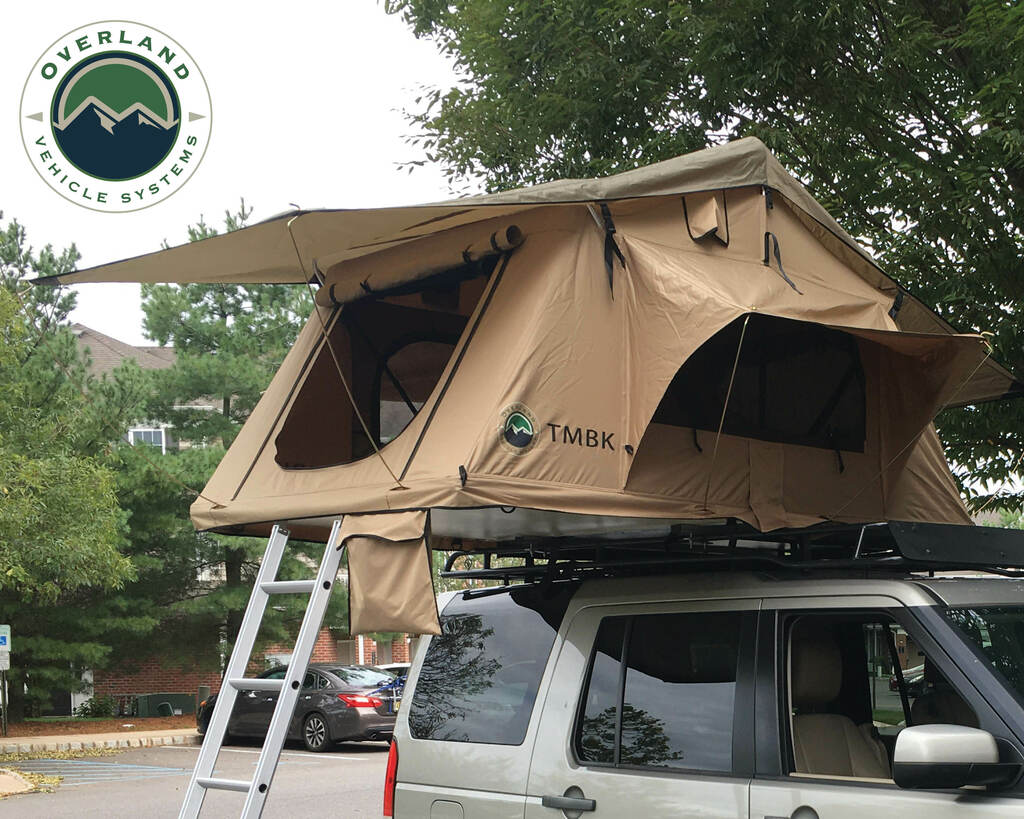 OVS TMBK 3 Person Roof Top Tent With Green Rain Fly