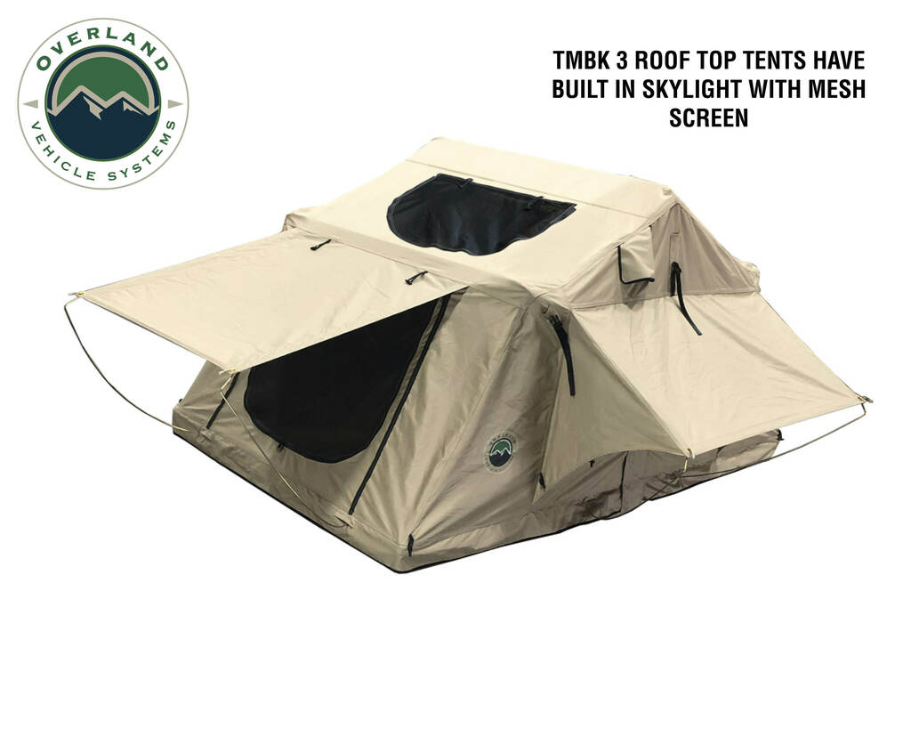 OVS TMBK 3 Person Roof Top Tent With Green Rain Fly