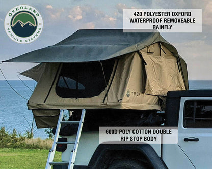 OVS TMBK 3 Person Roof Top Tent With Green Rain Fly