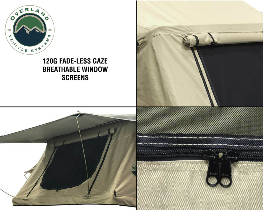 OVS TMBK 3 Person Roof Top Tent With Green Rain Fly